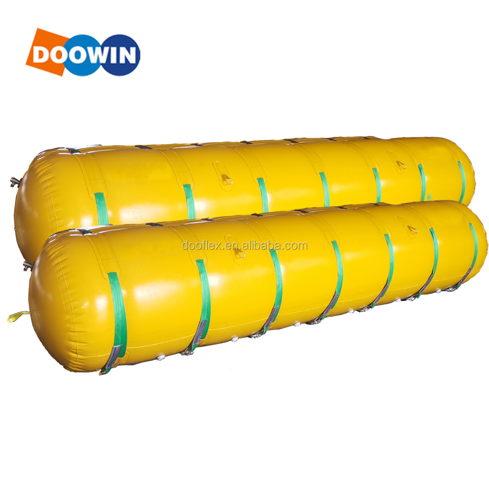 Elongated Cylindrical Salvage Pontoons Tubes Underwater Works Inflatable Lift Bags