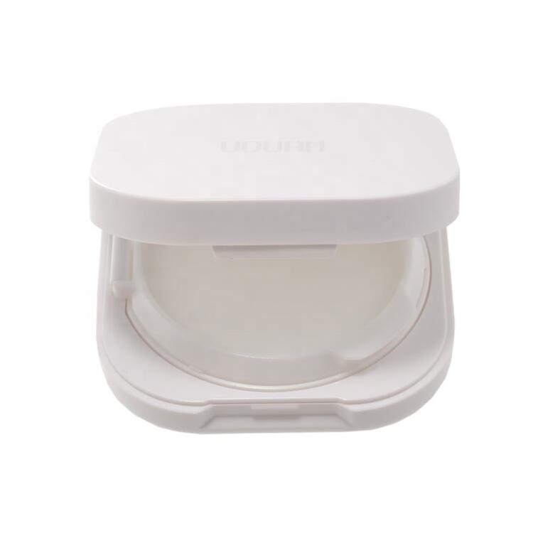 Color Cosmetic Makeup Plastic Air Cushion Container Square Shape Compact Powder Case With Mirror Cosmetic CC Foundation Box