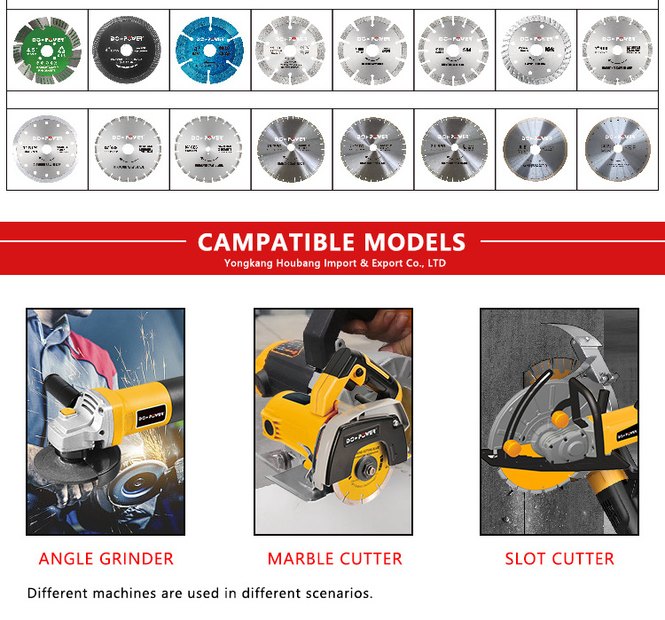 4.5 inches114mm Marble Cutting Disc Concrete Cutting Blade Dry Cutting Segmented Diamond Saw Blade For Granite Stone