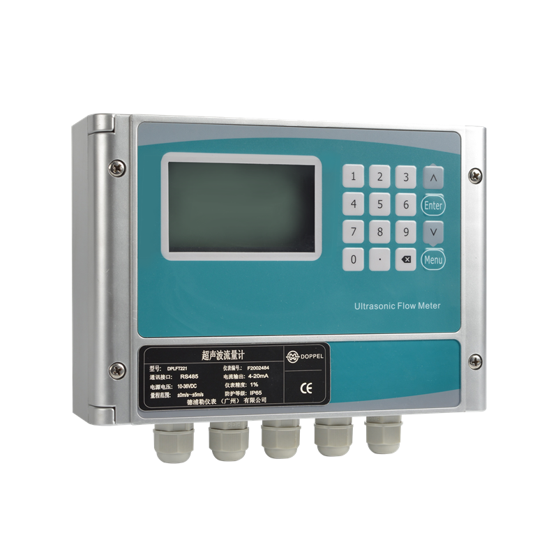 Digital Ultrasonic Flowmeter Modular Flow Meter Kit for Pipe Size DN50-700 with Clamp-on TM-1 Transducer