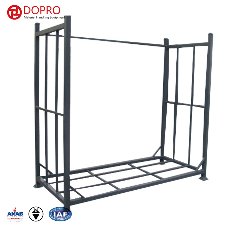 Heavy duty industrial warehouse vertical stackable metal steel textile fabric rolls storage post pallet racks