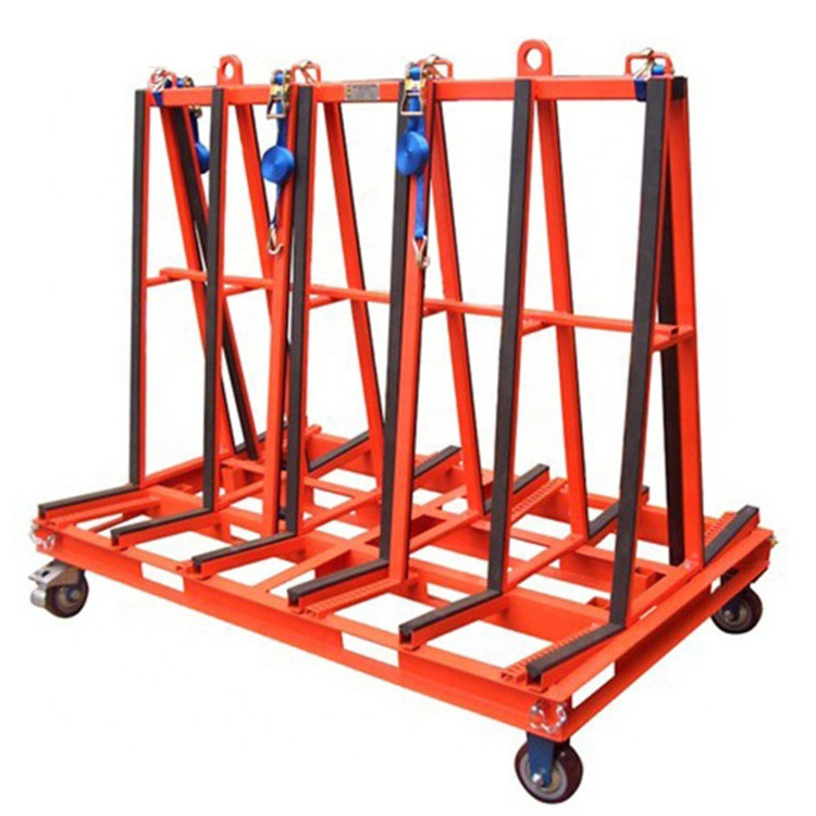 Multiple Purpose Heavy Duty Granite Marble Slab Storage Rack Display for Transport Rack Trolley A Frame Glass steel rack