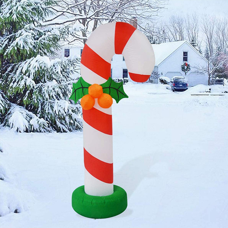 Candy Cane Christmas Inflatables Decoration Inflatables Candy Cane Built-in LEDs Light