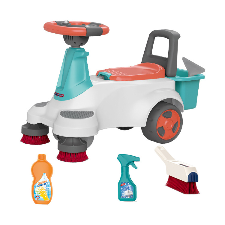 Ride On Car Educational Toys Cleaning Car Housework Wash Learning Children Car With Sound And Music