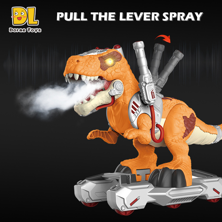 2022 Children Battery Powered Electric Dinosaur Scooter Kids Ride On Dinosaur Animal Toy With Spray & Music & Light