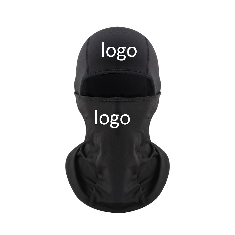 Wholesale Custom Logo Blank Balaclava Fashion Ski Mask Sports Caps Free 100% Polyester Unisex Adults Plain Image Cycling Mask