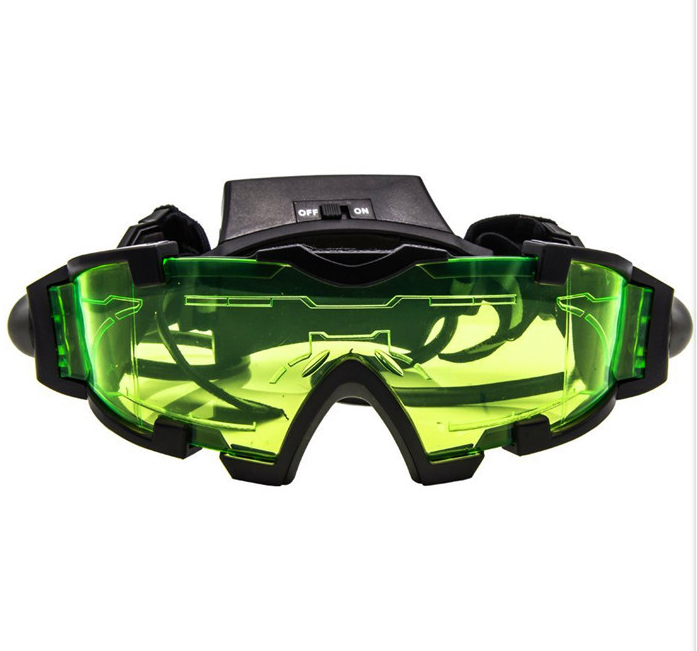 Headwear Windproof Night Vision Goggles Kids Toy Binoculars with Lights