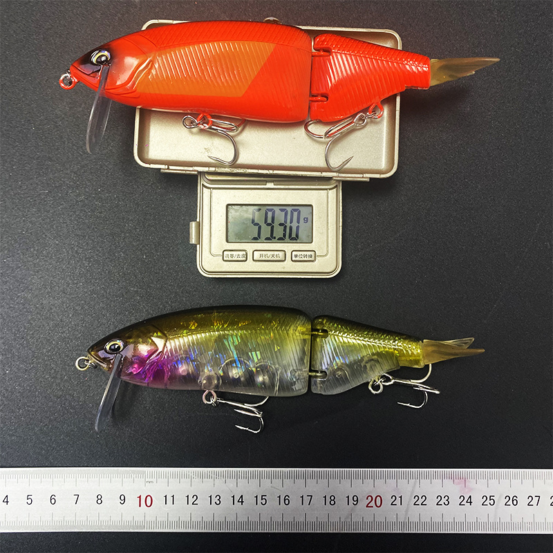 140mm 56g ABS Plastic Swimbait lifelike 2 Section Multi Jointed Minnow Fishing Lures Handmade Artificial Bait