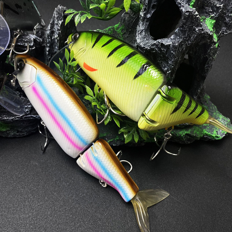 140mm 56g ABS Plastic Swimbait lifelike 2 Section Multi Jointed Minnow Fishing Lures Handmade Artificial Bait