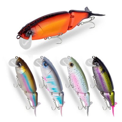 140mm 56g ABS Plastic Swimbait lifelike 2 Section Multi Jointed Minnow Fishing Lures Handmade Artificial Bait