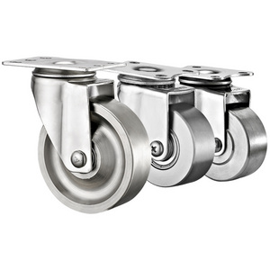 1.5"2"3"4"5" stainless steel SUS 304 solid anti-rust casters Prevention of chemicals wheels heat resistant caster wheels