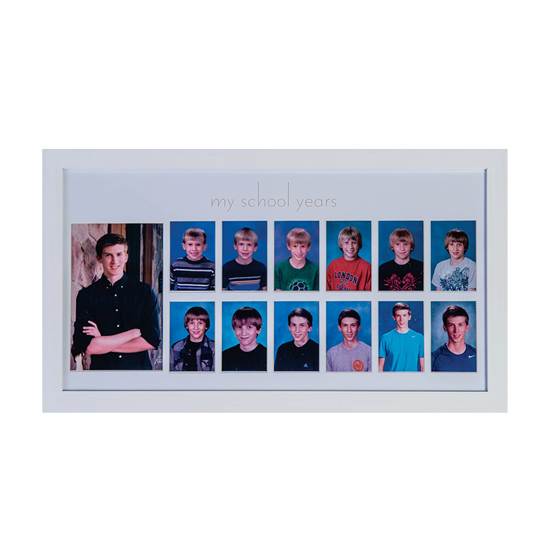 High Quality Handmade 2x3 4x6 Inch My School Wooden Picture Frame Multiple Collage Photo For Kids Gift