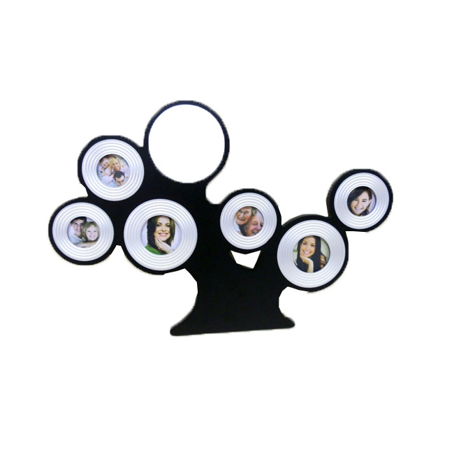 Unique design wall decoration black metal family tree photo frames