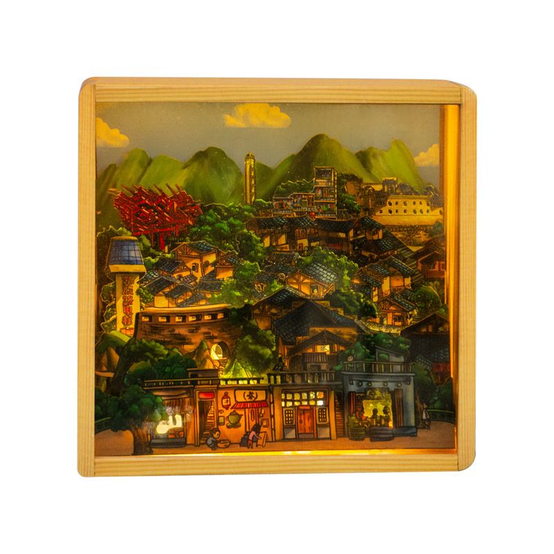 Wholesale Hot Selling Shadow Box Frame With Led Paper Cut Shadow Picture Box Frame 3d  Art Photo Frame Paper Cut Light Box