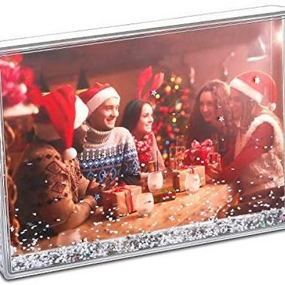 Plastic Snow Globe With Photo Insert Acrylic Sublimation Snow Ball Photo Frames With Liquid