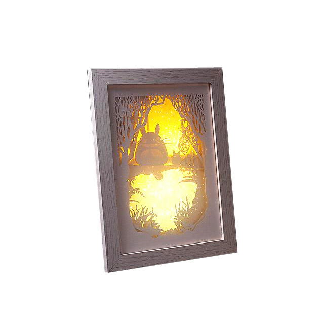 Shadow box frame with LED / lovely 3d wall art / homedecoration wood photo frame