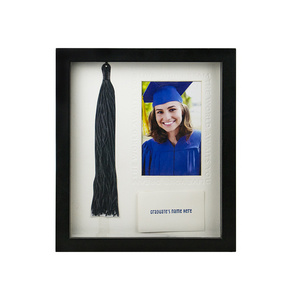 Wholesale 3D Shadow Deep Box Graduation Photo Frame Display Black Wooden 12x16 Certificate Frame