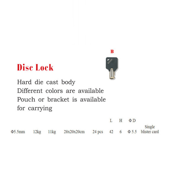 Cheap Brake Veison Motorbike Padlock Motorcycle Disc Lock With Alarm