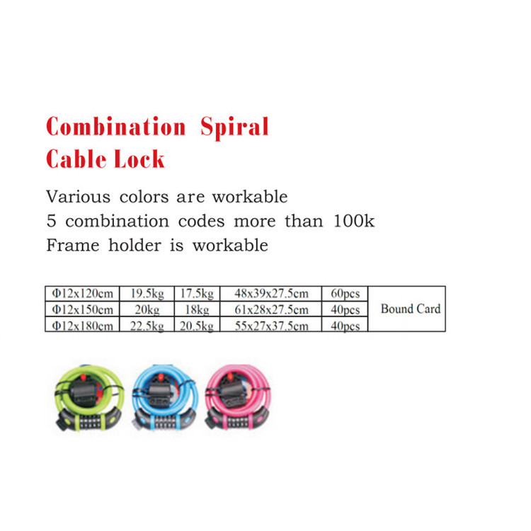 Mini BikeSteel Spirals Cable Bike Cycling Security Password  locks Sport 12cm Colorful Lock Mountain  Bicycle Lock