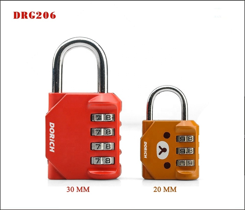 Latest Customized Design Digital Combination GYM 3/4 Digit Keyed Alike Password Code Padlock For Home Office Outdoor School