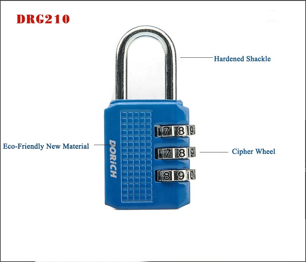 Combination Home Gate Case Toolbox Gym Padlock High Security 3 Digit Password Code Padlock Using For Home Office Outdoor School