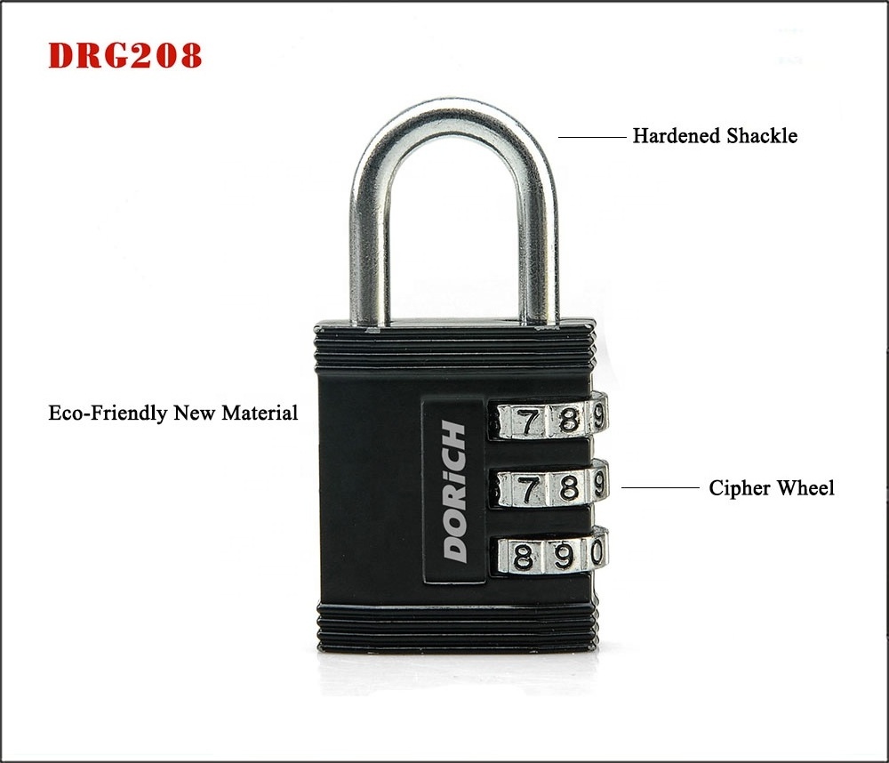 New Arrivals Eco-Friendly Combination Heavy Duty 3 Digit Password Code Padlock Using For Home Gate Office