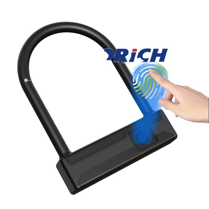 Smart bike u-lock with fingerprint Bicycle frame Anti-theft Bicycle Alarm Lock