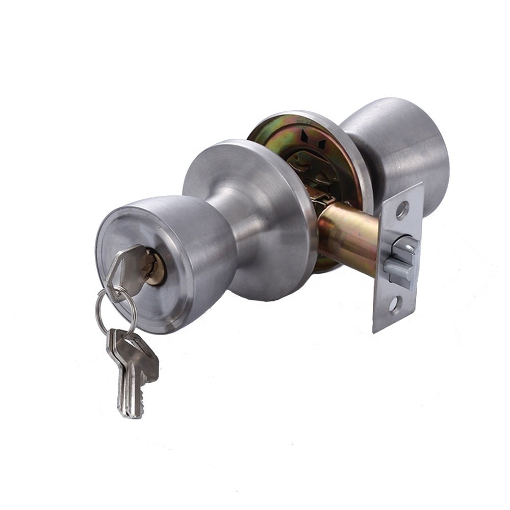 Stainless Steel Entry Privacy Passage Hotel Round Knob Door Lock