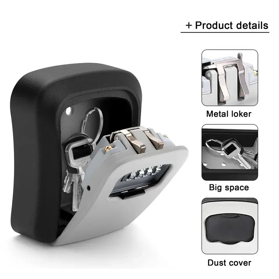 digit combination anti-theft storage key box lock wall mount safes high quality portable lockbox for outdoor safety box