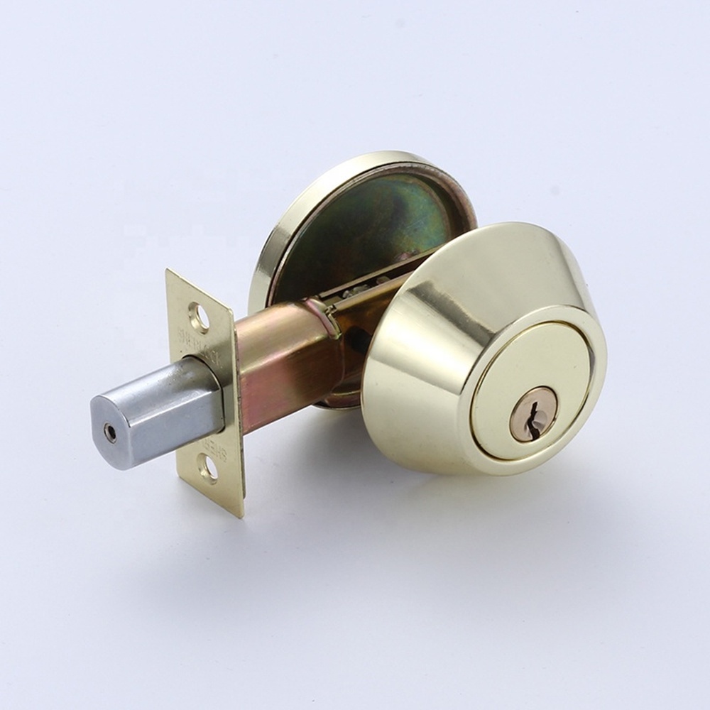 New Arrival european satin nickel entry door knob single Double Brass cylinder key control deadbolt door lock