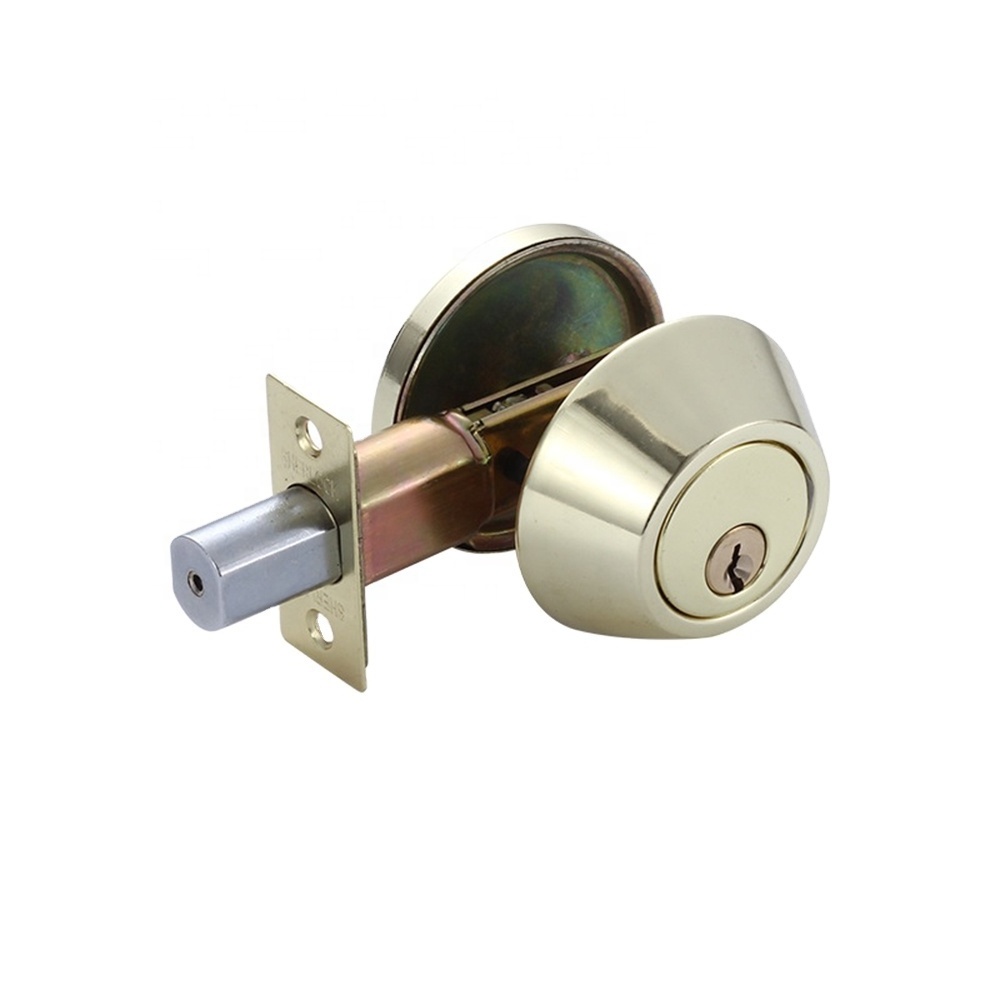 New Arrival european satin nickel entry door knob single Double Brass cylinder key control deadbolt door lock