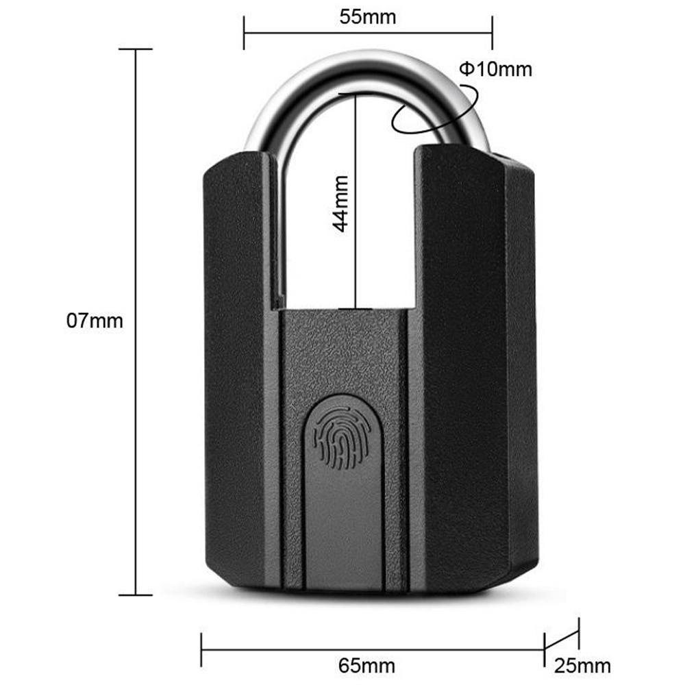 Wholesale Weatherproof Anti-Theft Padlock for Gym Biometric Locke and Storage Smart Fingerprint Key Unlock Pad lock