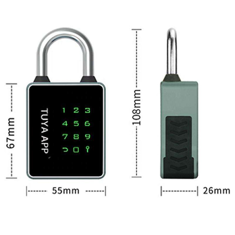 Anti-Theft Waterproof Touch Number Combination Digital Keypad Pad lock RFID Card NFC Bluetooth Smart Padlock