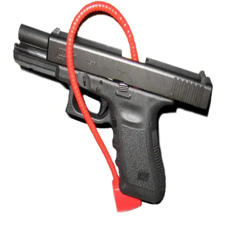 Plastic Steel Cable Gun trigger Locks Keyed Safety Red,Cable Length Gun Lock Trigger Lock