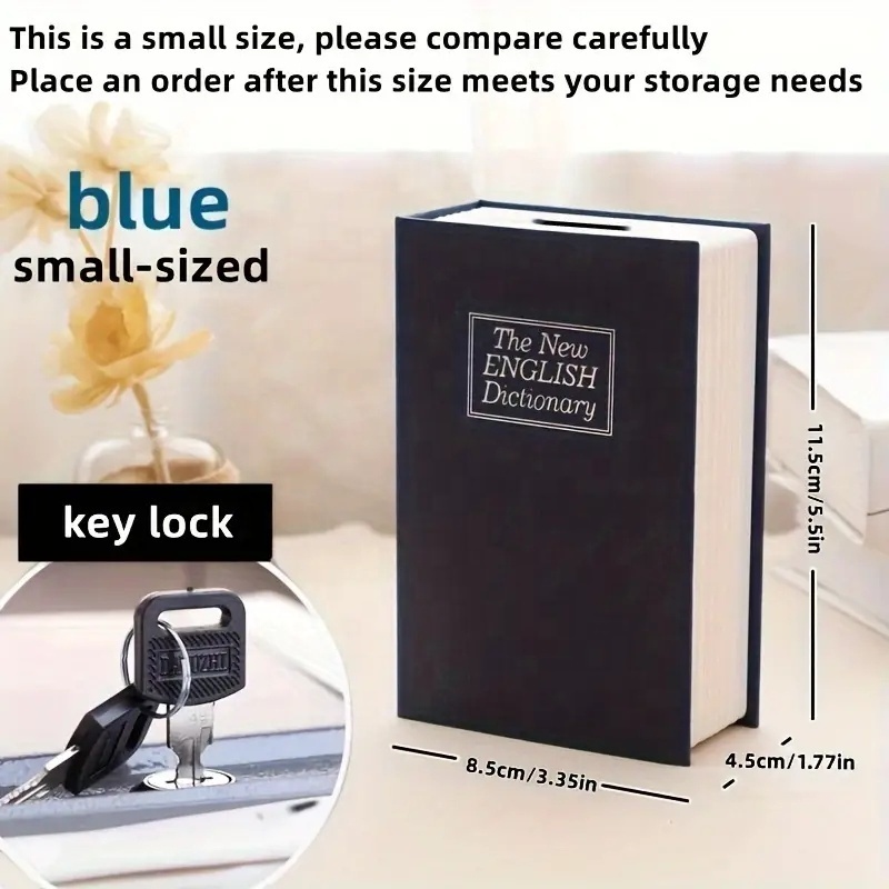 Fashion Style Openable Hidden Diversion Combination Book Safe Box Security Home Decor Dictionary Book Safe With Lock & Real Page