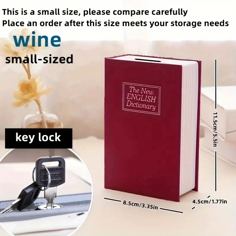 Fashion Style Openable Hidden Diversion Combination Book Safe Box Security Home Decor Dictionary Book Safe With Lock & Real Page