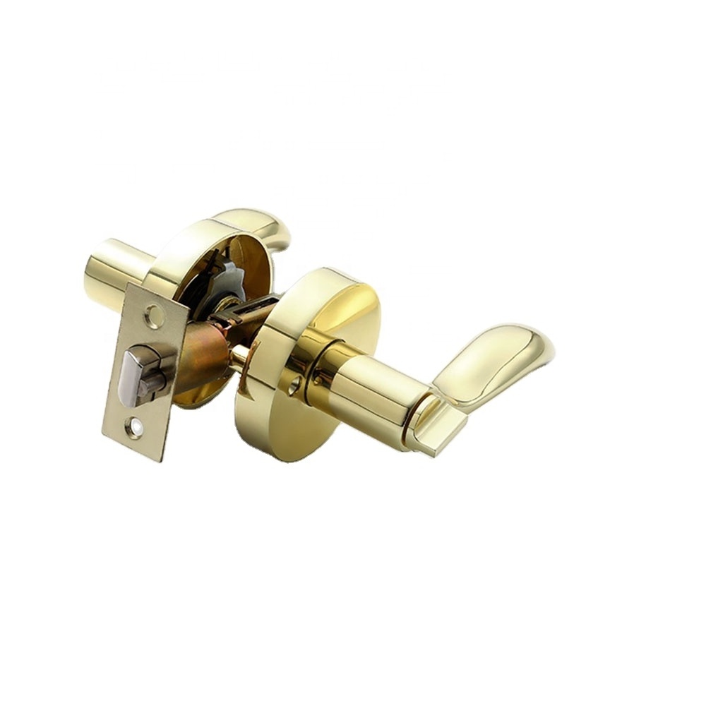 3 lever Privacy Bathroom Bedroom Interior Doorknobs Keyed Entry Door Tubular Knob Cylindrical Door Lock