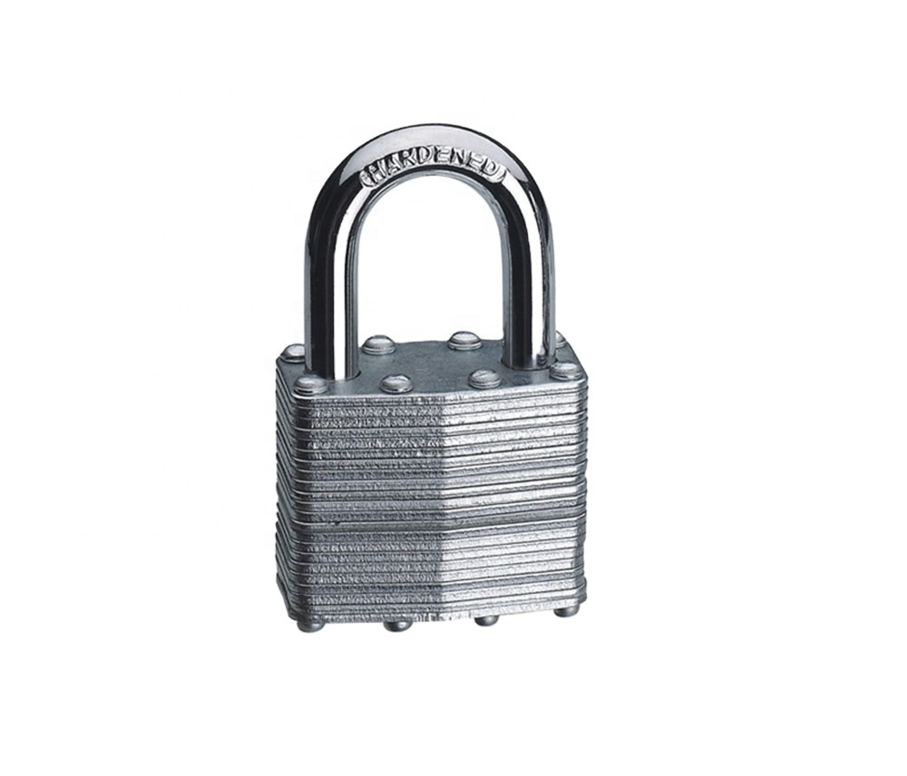 Safety Heavy duty Laminated Steel Gym Padlock with Hardened Chrome Shackle Key Alike with Master Key 30 40 mm