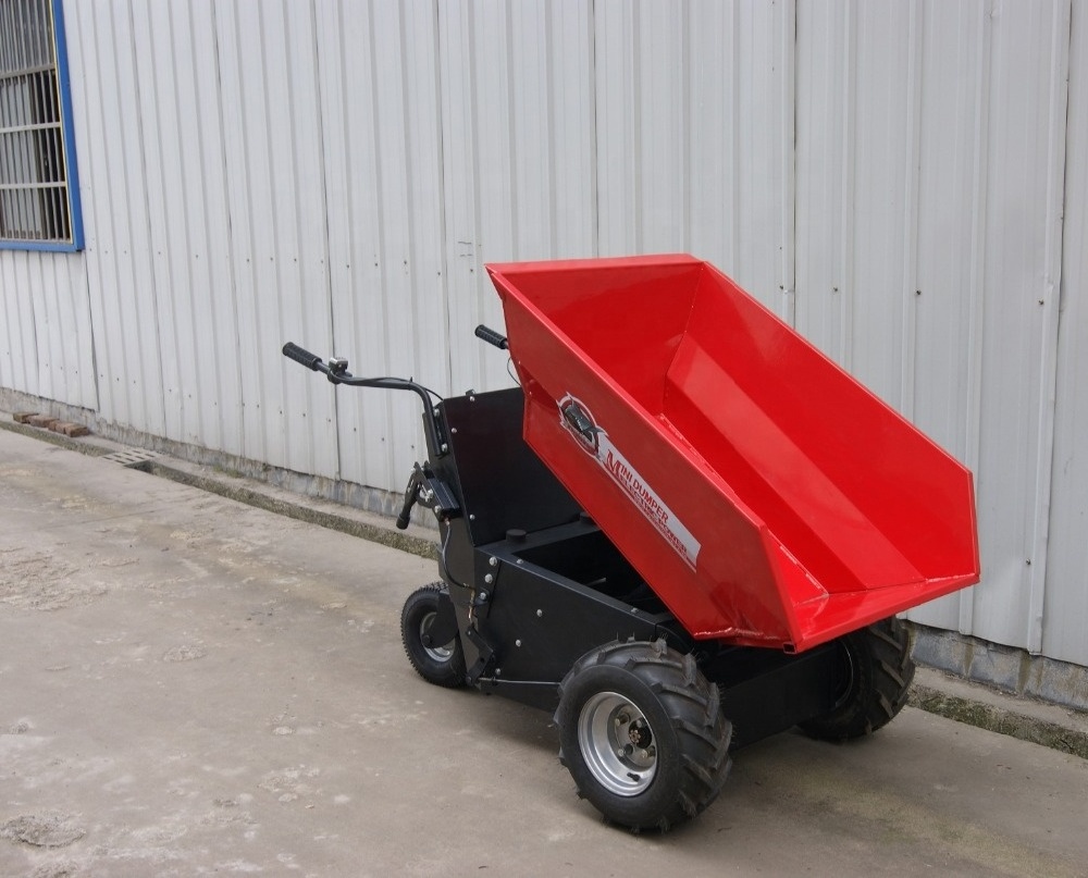 CE Approved 500KGS load capacity mini dumper high quality electric wheelbarrow