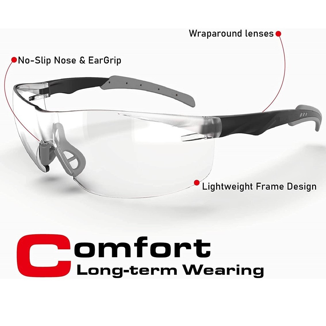 Fashion Clear Safety Glasses UV Resistant Eyewear