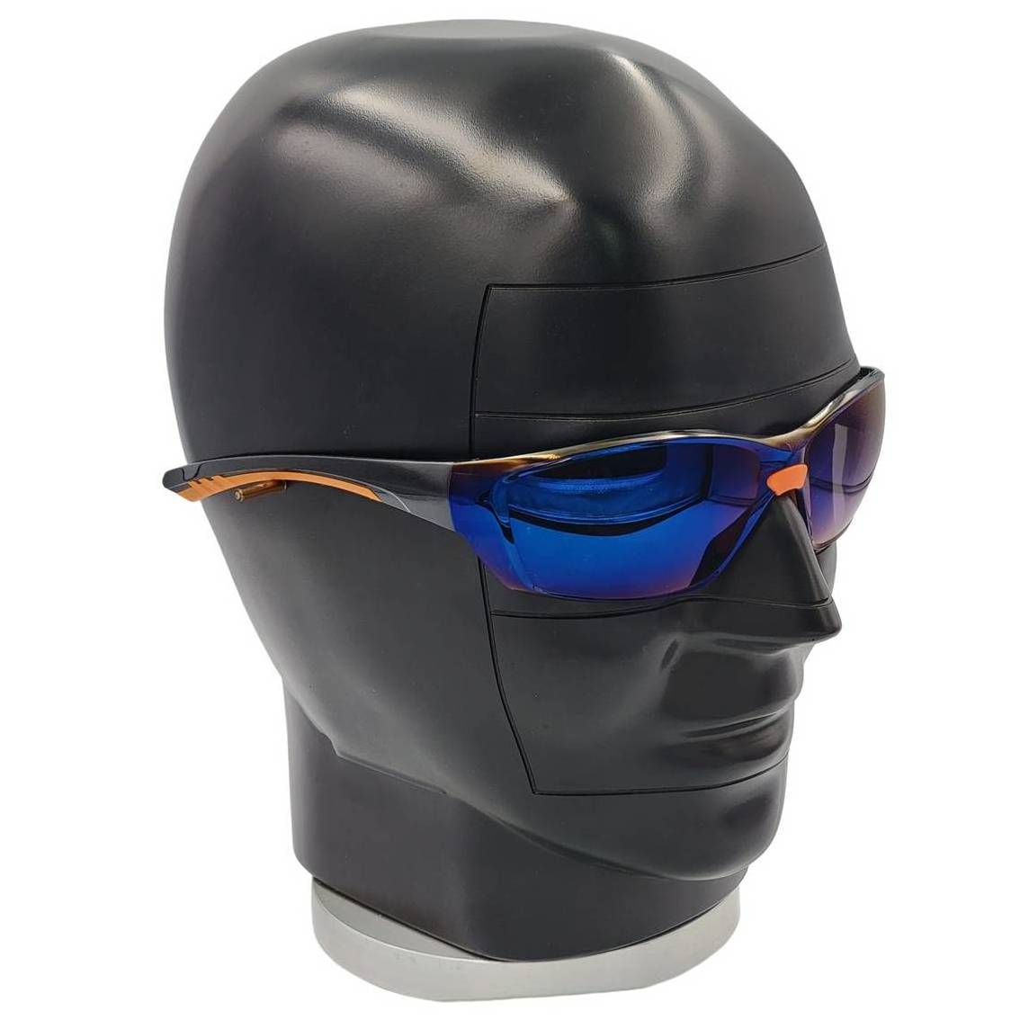 Transparent one piece wraparound safety glasses