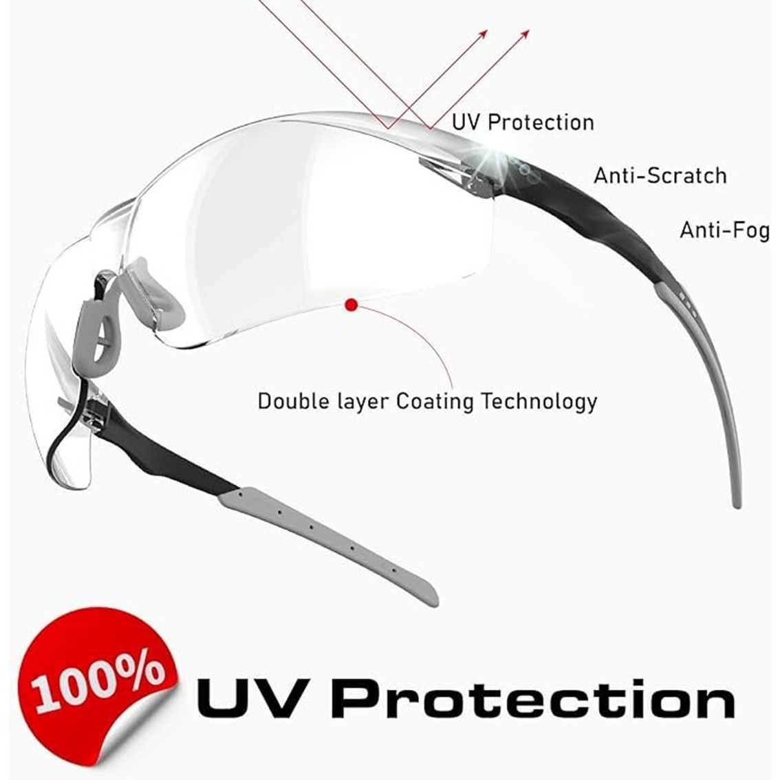 Fashion Clear Safety Glasses UV Resistant Eyewear