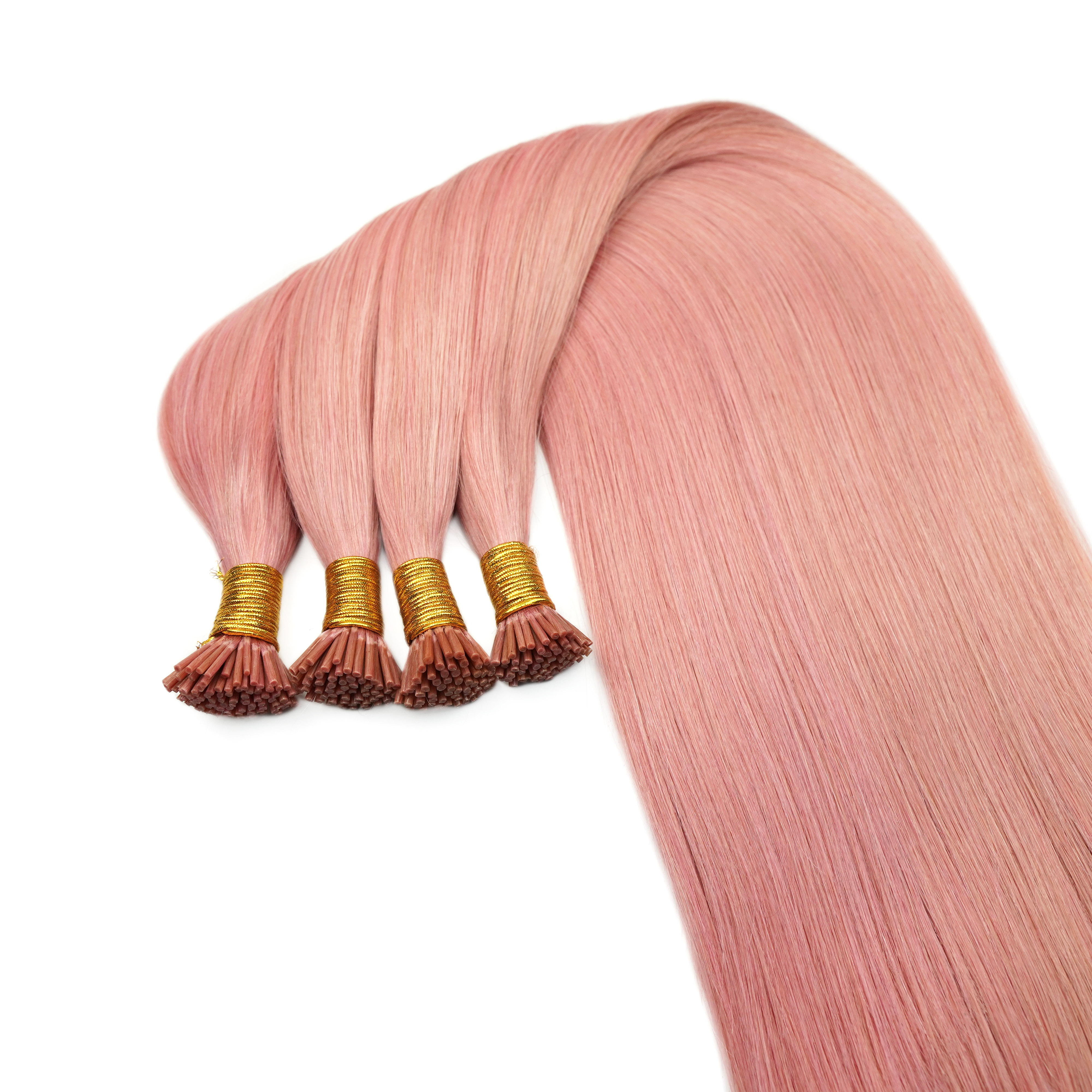 New Kinky Straight Janet Yaki Nubian Pink Hair Yaki Knitted Private Label 100% Knitted Hair I Tip 100% Human Hair Does Not Dry