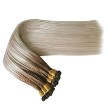 Wholesale 12A Remy Russian Human Hair Extension Natural Hand Tied Weft Hair Extension