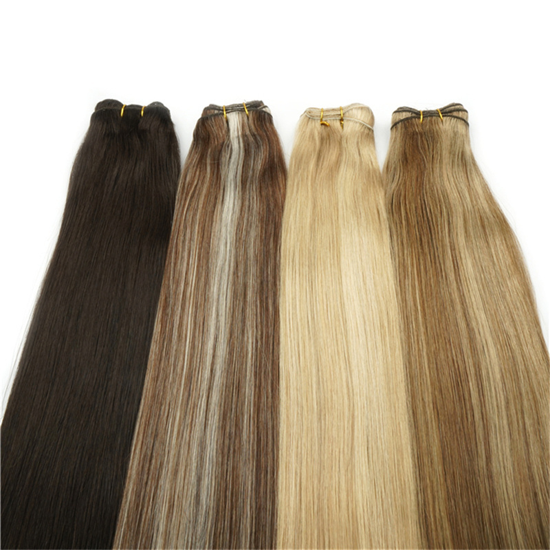 Luxury Double Drawn Machine Weft 100%Russian/European Human Remy Hair Extensions Full Cuticles Wholesale Price