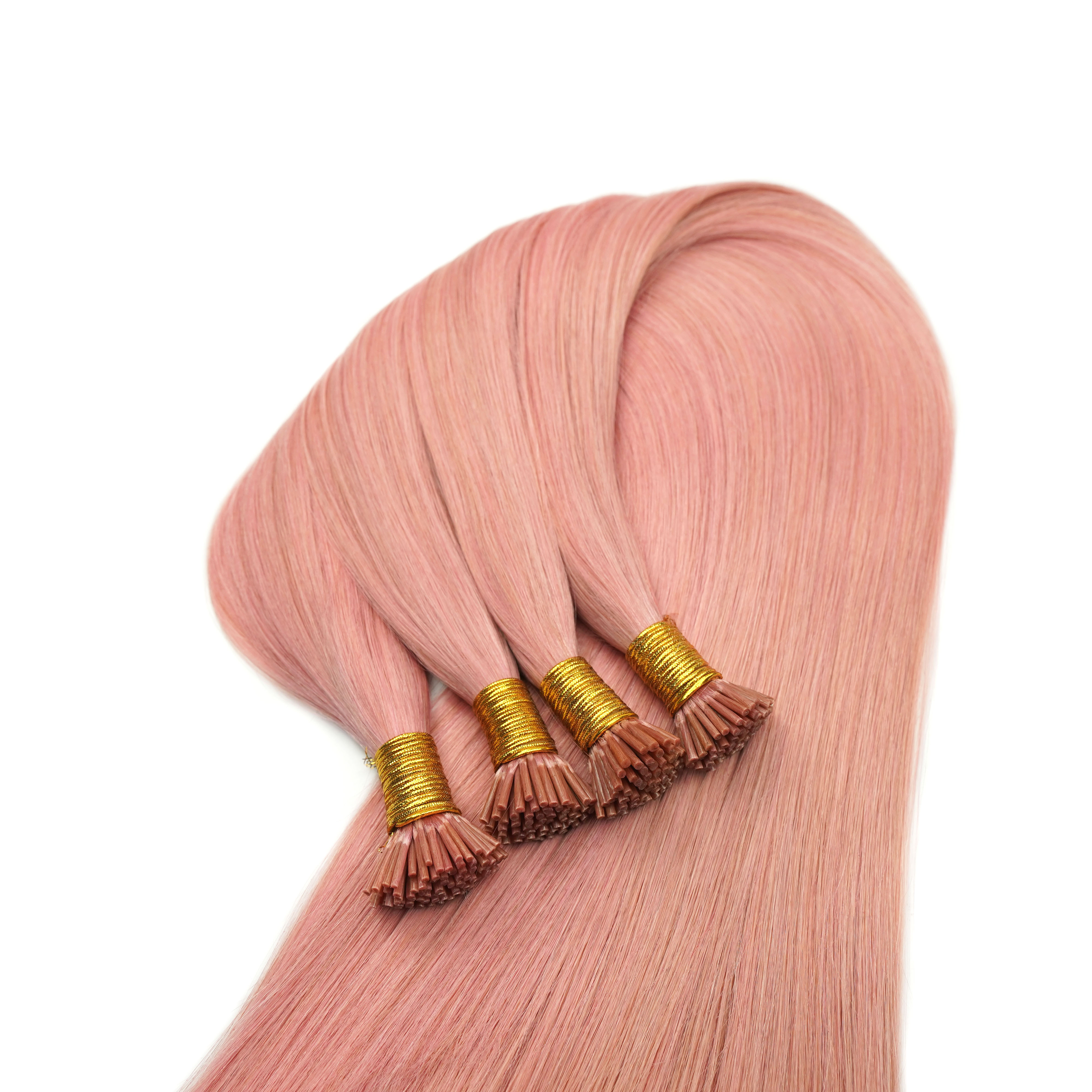 New Kinky Straight Janet Yaki Nubian Pink Hair Yaki Knitted Private Label 100% Knitted Hair I Tip 100% Human Hair Does Not Dry