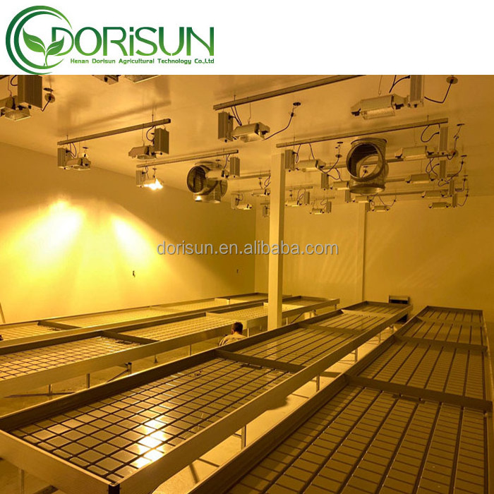 Wholesale 4X8 Seedbed Greenhouse agricultural Hydroponic Ebb and Flow Flood Table Grow Trays Rolling Benches