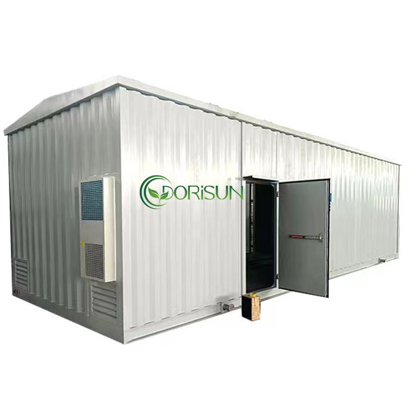 Shipping container farm with hydroponic vertical system for vegetable growing container