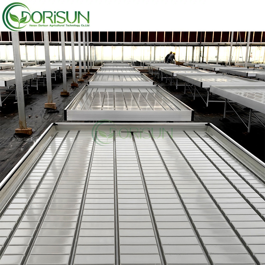 4x8 Seed Nursery Bed Garden Plastic Ebb Flow Hydroponic System Vertical Rack Flood Plant Trays Rolling Grow Tables