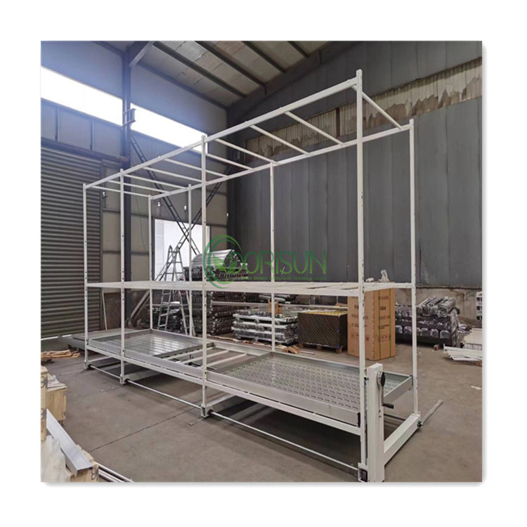 Flood Table US Stock Grow Table 2 Level Oyster Mushroom Growing Racks Multi-Layer Ebb And Flow Seedbed With Track